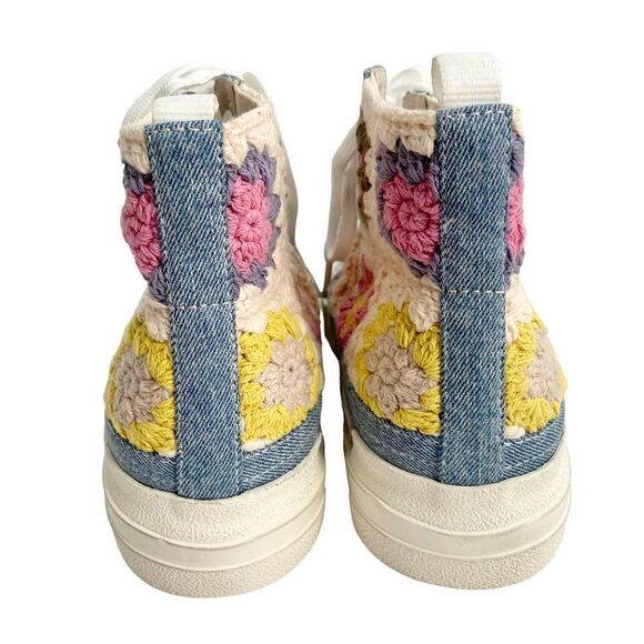 NEW Ash Goa Crochet Mid-Top Floral Sneakers in Size EU 37 / UK 4 / US 7 - Picture 8 of 15